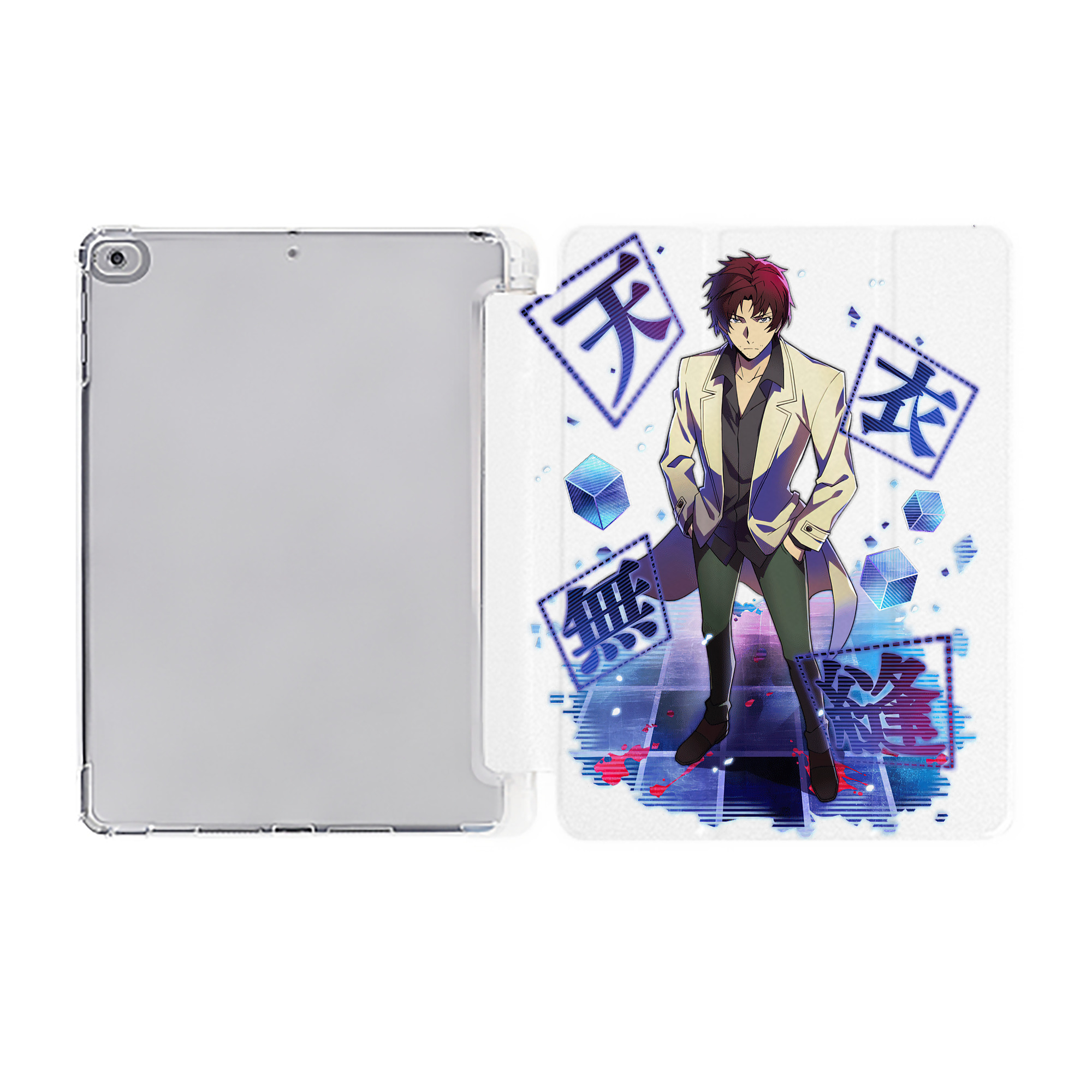 （画像用） 文豪ストレイドッグス Bungo Stray Dogs IPad ケース ペン収納付き 三つ折りスタンド PUレザー×シリコン 対応機種9.5/10.5/10.9インチ